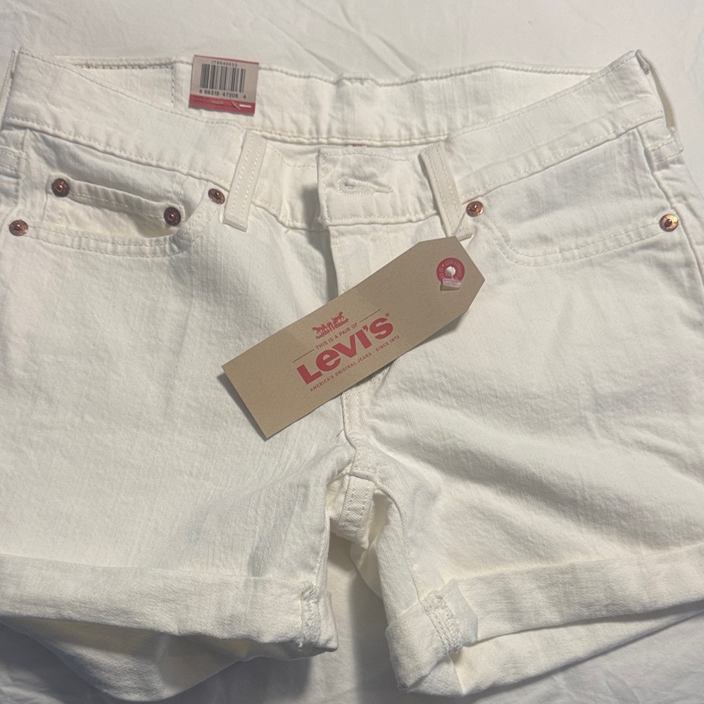Levi's Women's Cream Jean Shorts